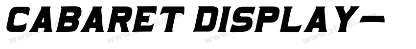 Cabaret Display字体转换